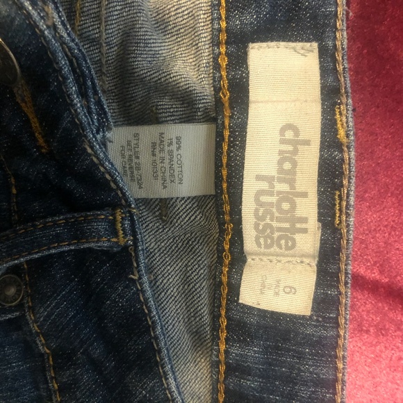 Dark Wash Denim Shorts Rolled Bottom No distress - Picture 3 of 3